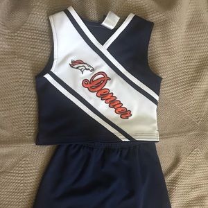 Bronco cheerleader girls outfit